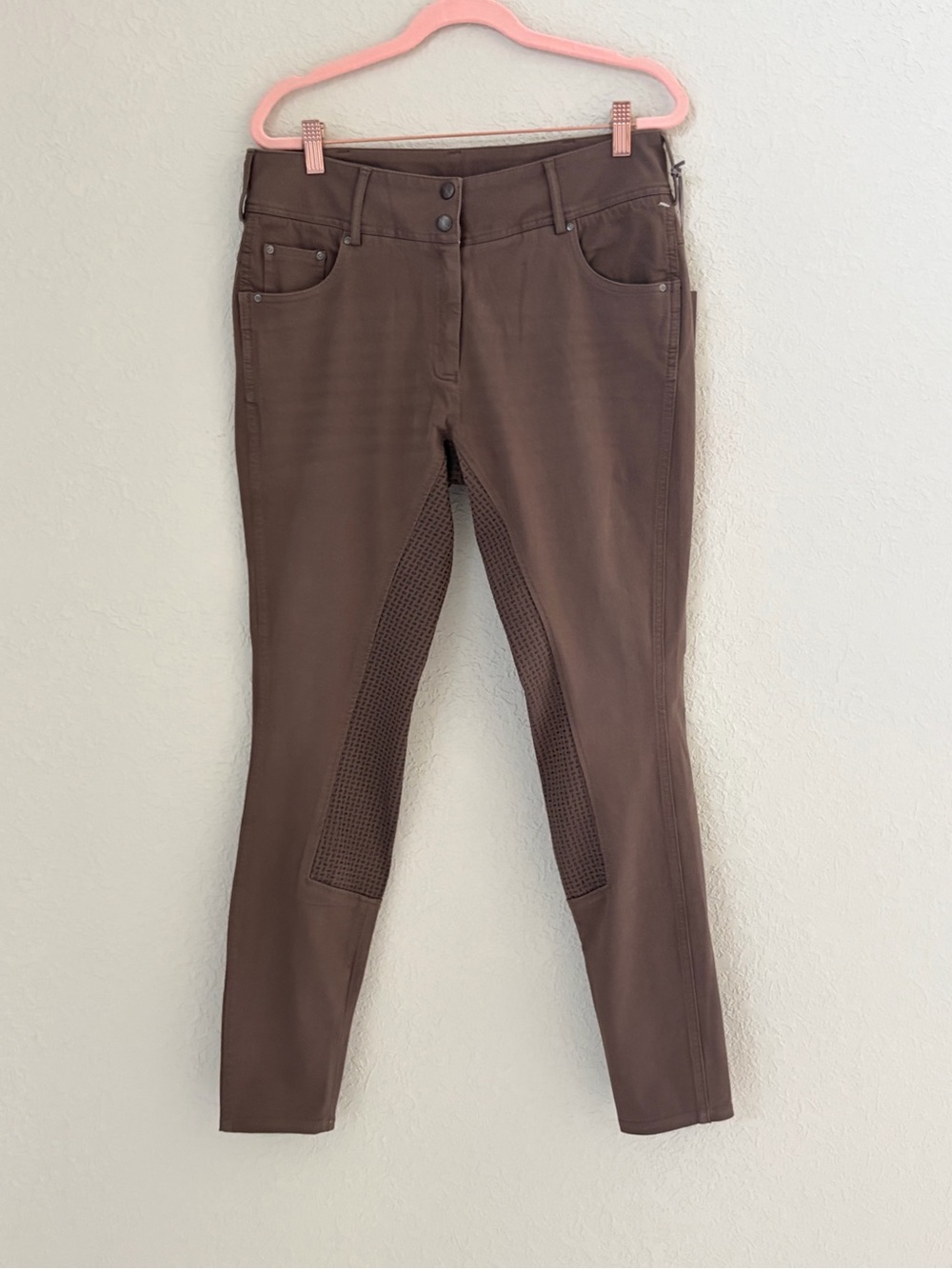 Goode Rider Vogue Jean Full Seat Breeches Women 32L READ Taupe Silicone Grip NEW